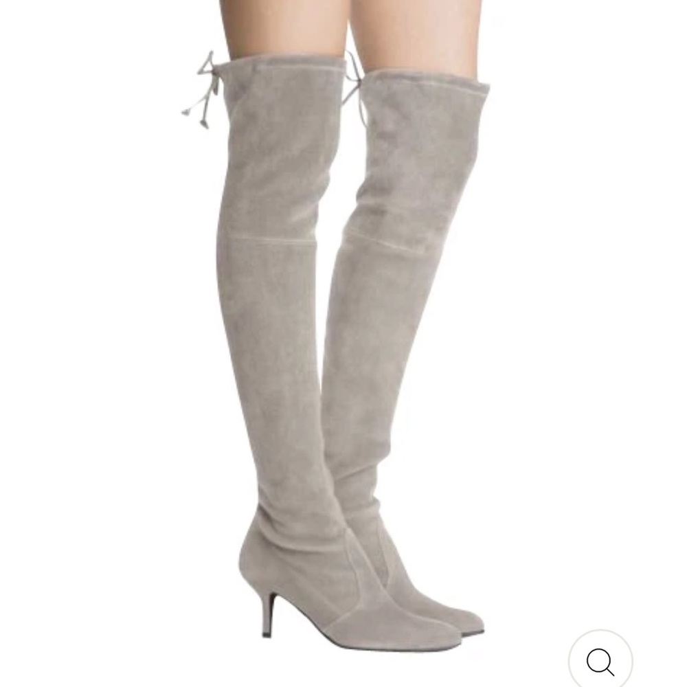 Stuart Weitzman OTK Taupe Suede Boots